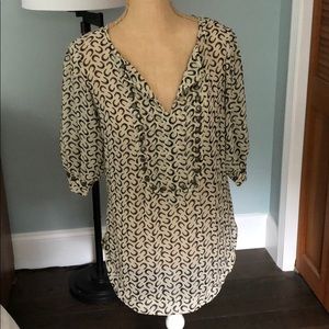 {Angie} horseshoe blouse. Looks great with leggings and booties!